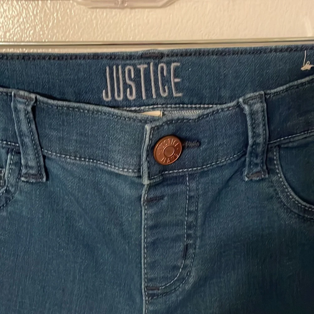 JUSTICE GIRLS MID RISE JEAN LEGGINGS.